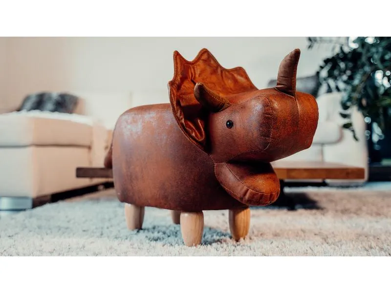 zoosy Kinderhocker Dino Bolle Braun
