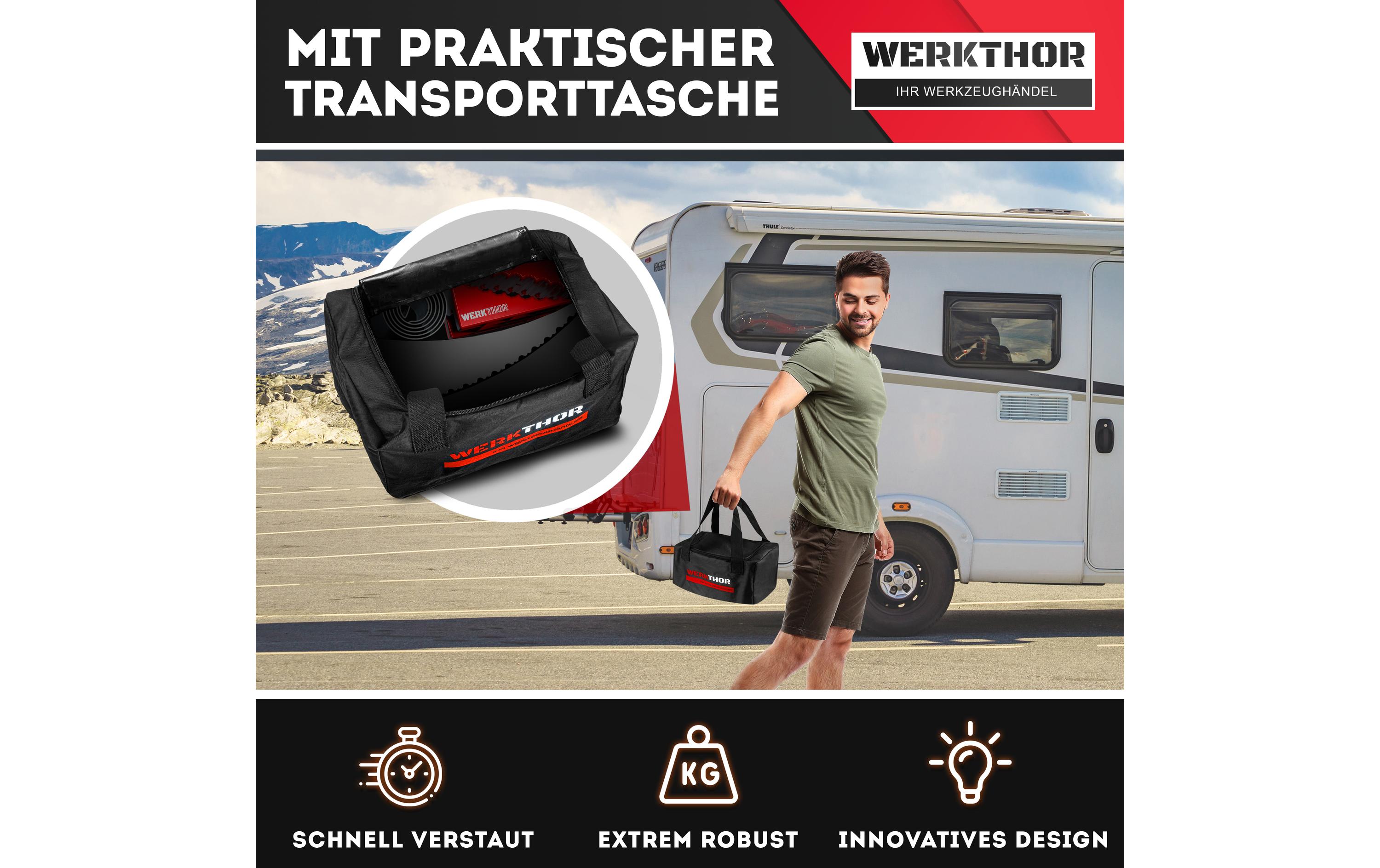 Werkthor Stufenlose Auffahrkeile 2er Set, Rot