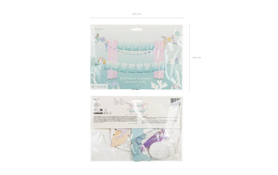 Partydeco Girlande Happy Birthday, 130 x 100 cm, Papier