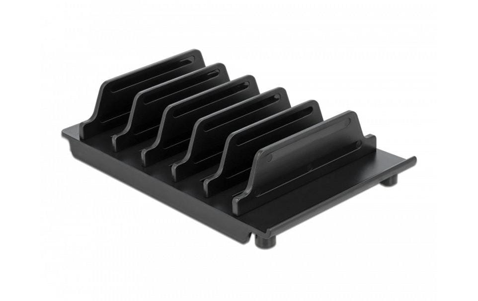 Delock Halterung für 6 Tablets oder Smartphones Schwarz