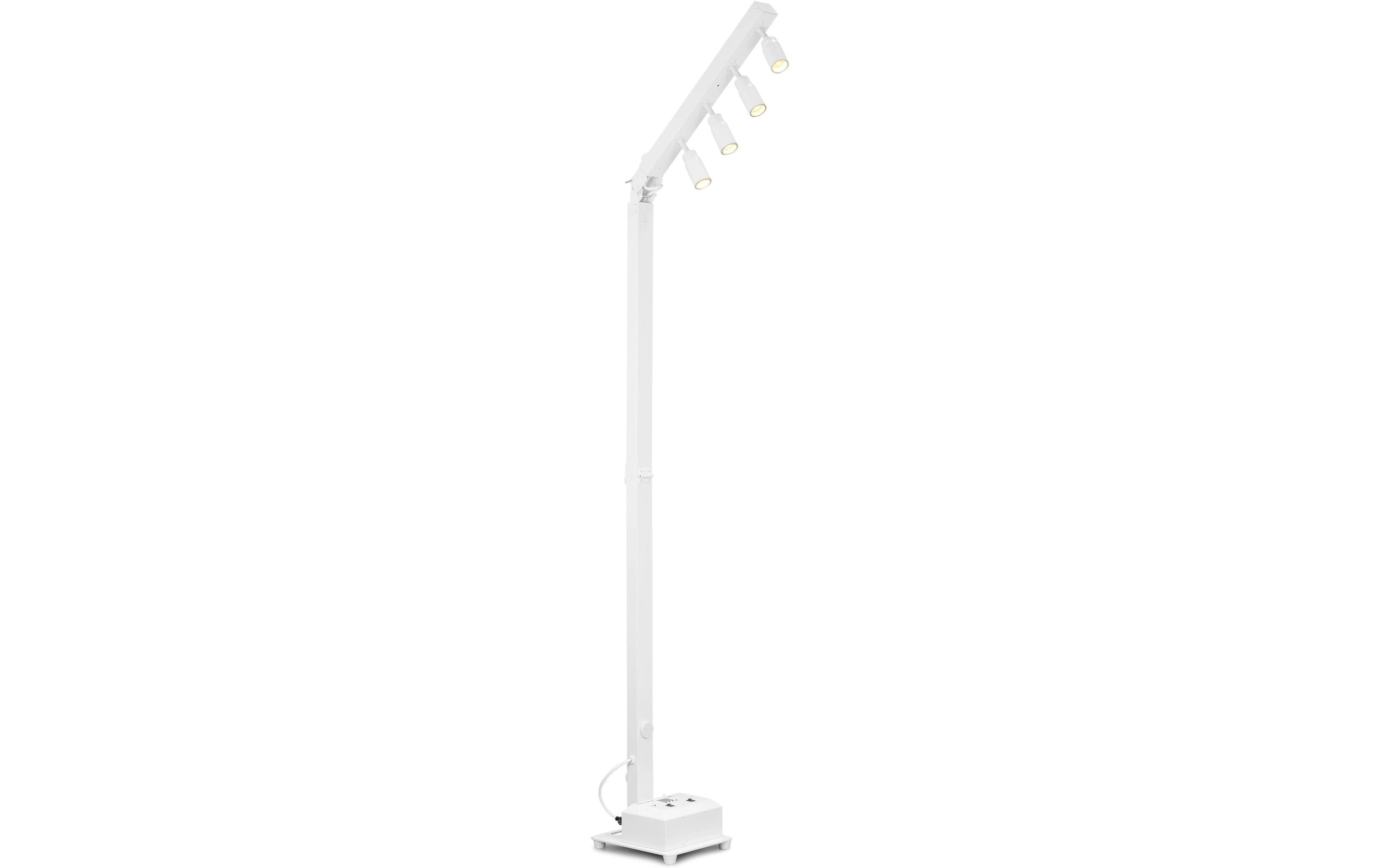 BeamZ BPL410 Weiss Standleuchte mit 4 Spots und Akkubetrieb Weiss