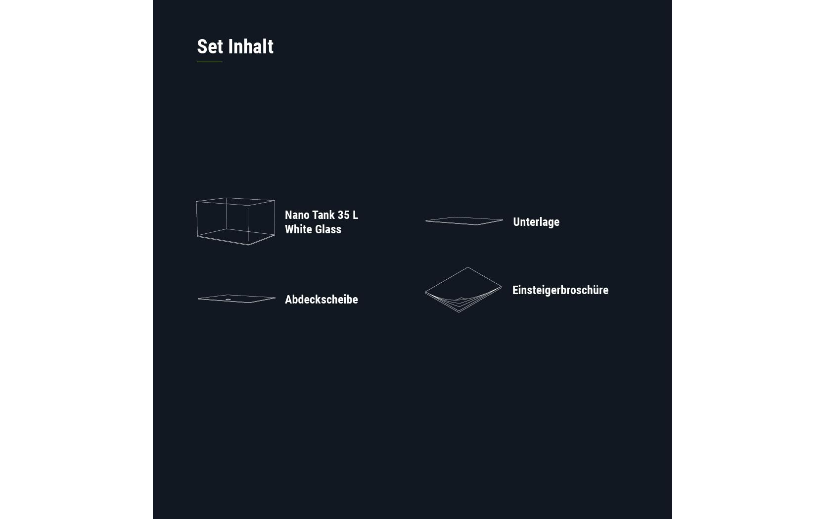 Dennerle Aquarium Nano Cube White Glass, 35 l