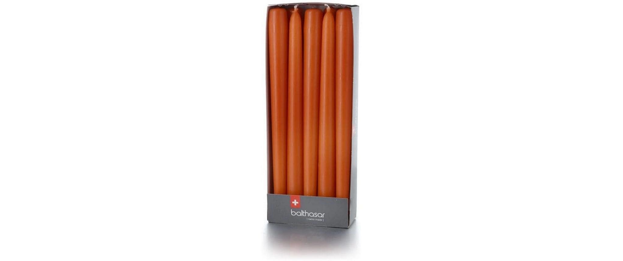 balthasar Etoilekerze 24 cm x 2.2 cm, Orange, 10 Stück