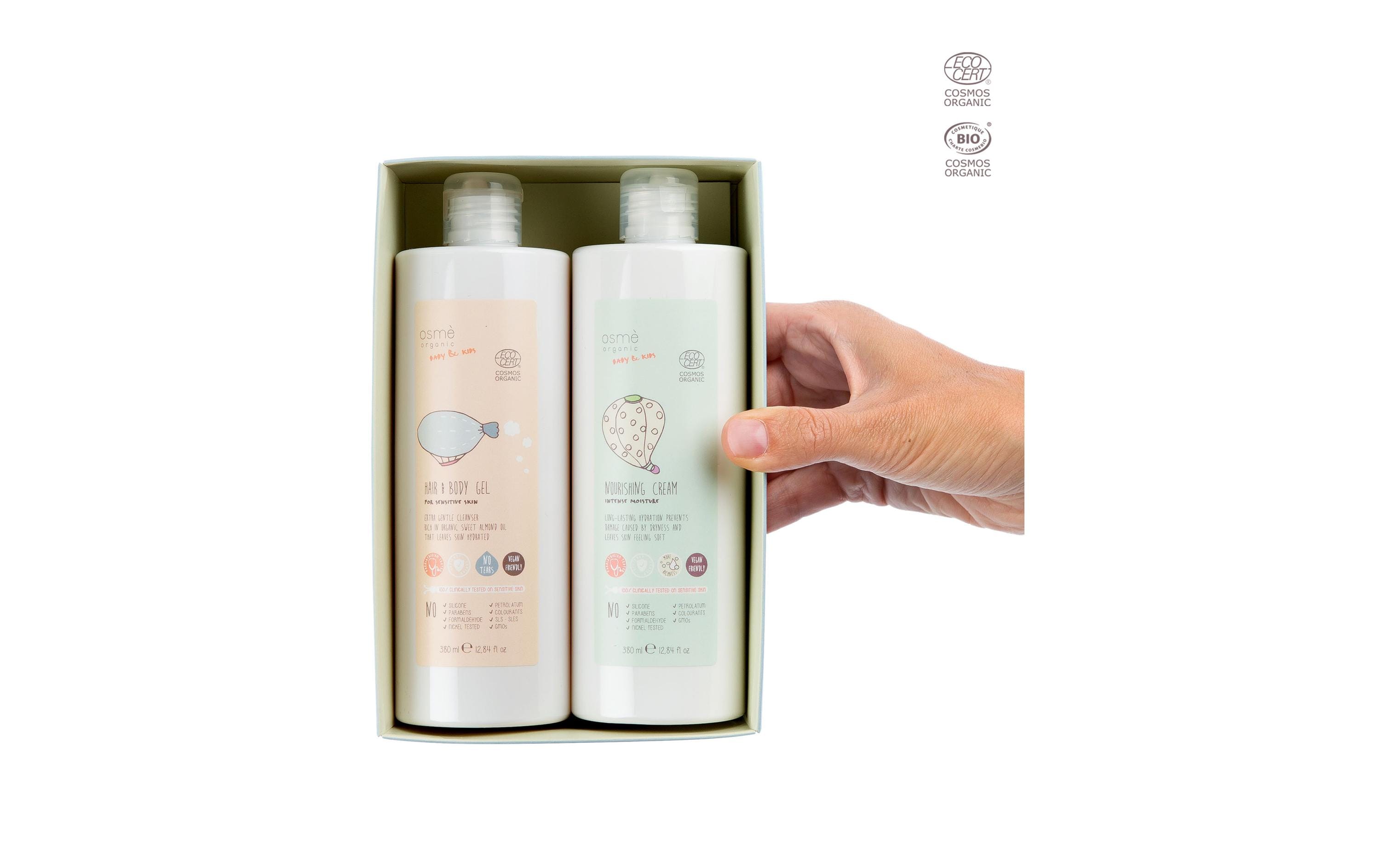 Osmè Organic Badeset Waschgel und Bodylotion 2 x 380 ml 0 m+