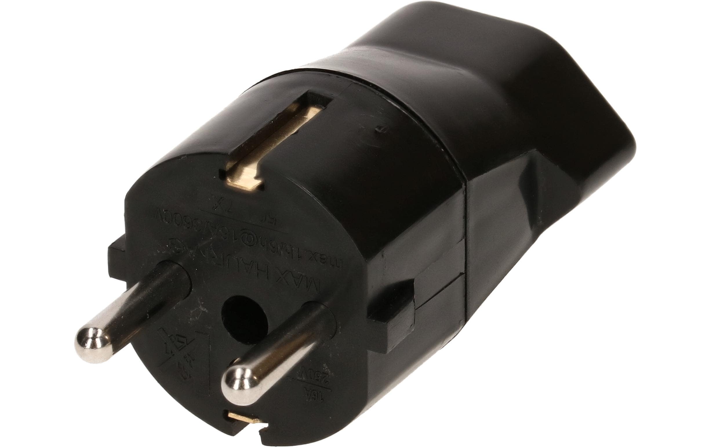 Max Hauri Reiseadapter Schuko – T23, Schwarz
