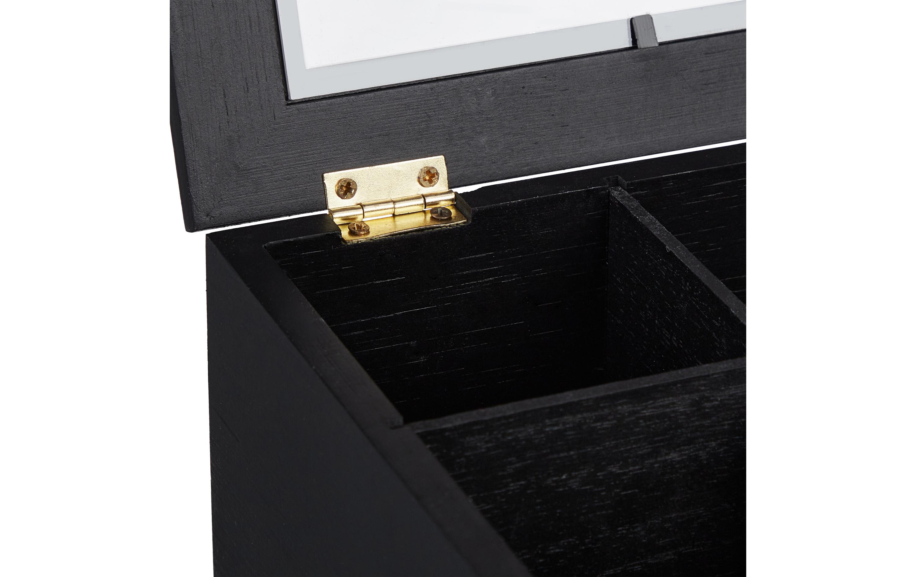 relaxdays Teebeutel-Box 9 Fächer, Schwarz