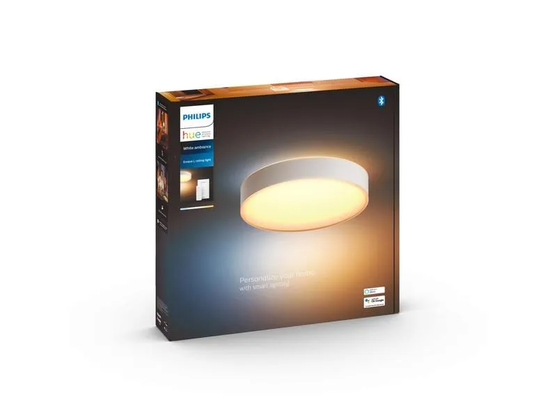 Philips Hue White Amb. Enrave Deckenleuchte L weiss 3300 lm + Dimmer Philips Hue White Amb. Enrave Deckenleuchte L weiss 3300 lm + Dimmer