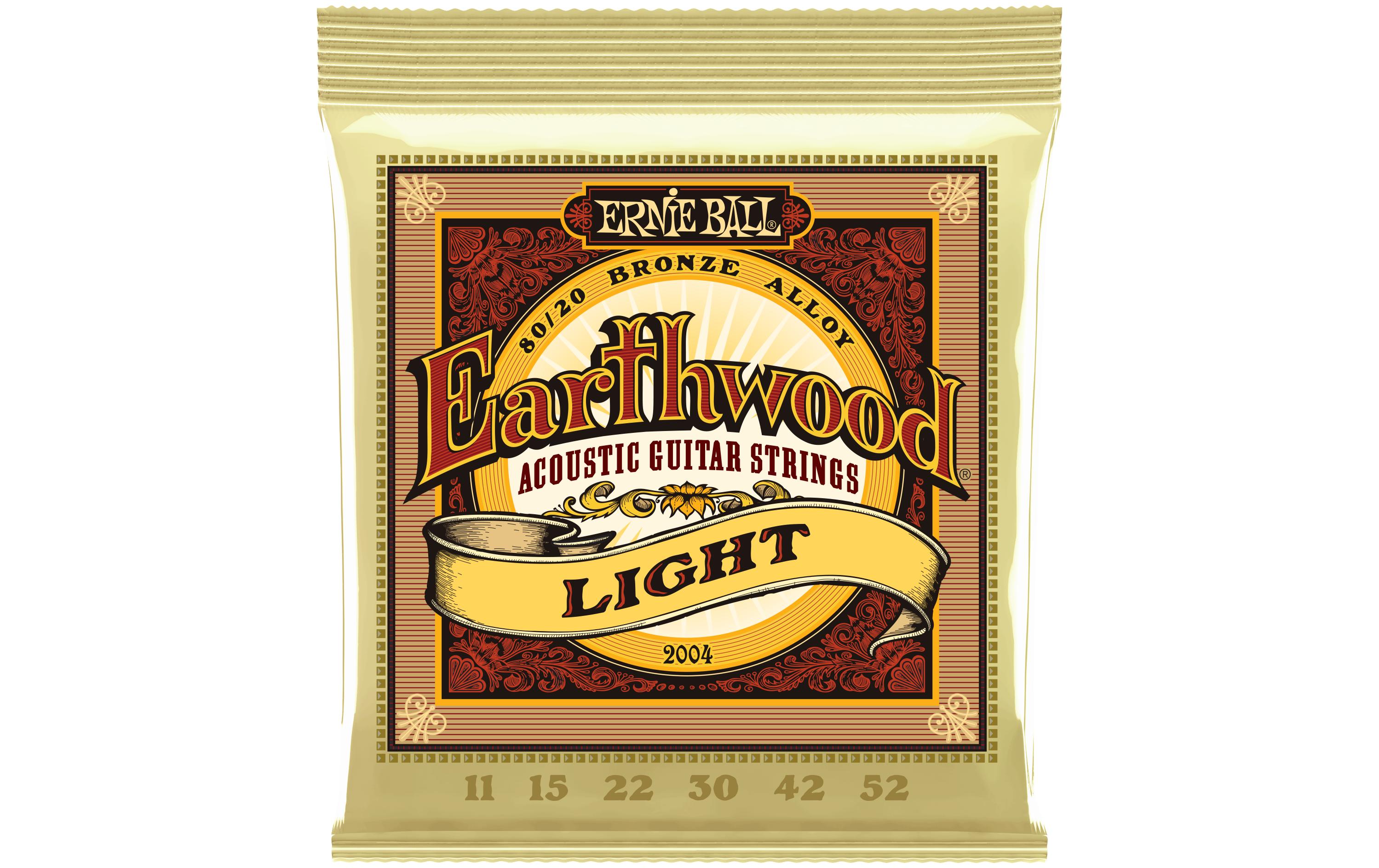 Ernie Ball Gitarrensaiten 2004 Earthwood Bronze – Light 11-52