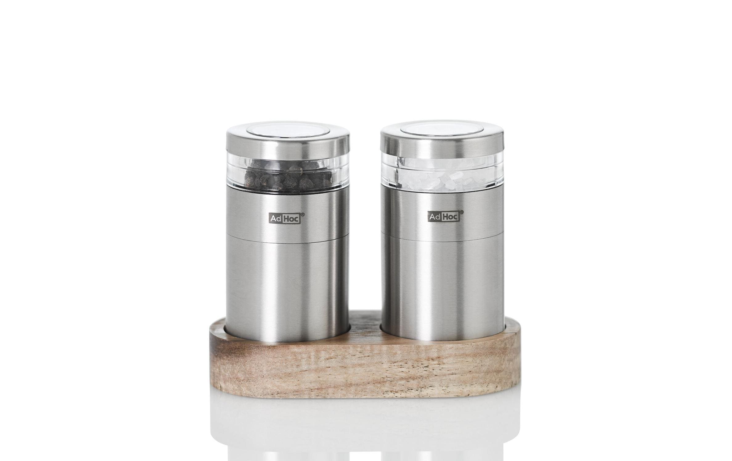AdHoc Salz- und Pfeffermühle Menage Molto 9.5 cm, Silber