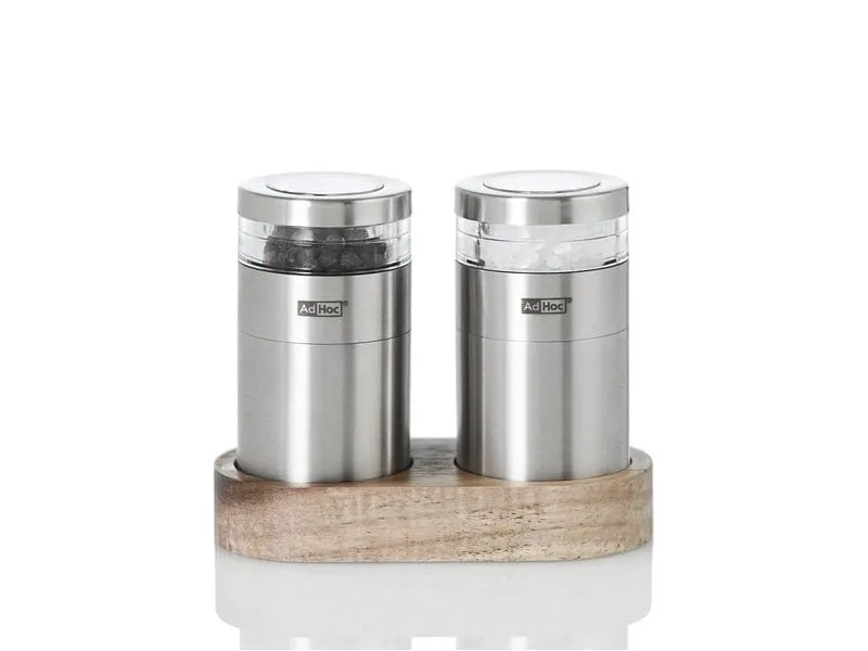 AdHoc Salz- und Pfeffermühle Menage Molto 9.5 cm, Silber AdHoc Salz- und Pfeffermühle Menage Molto 9.5 cm, Silber