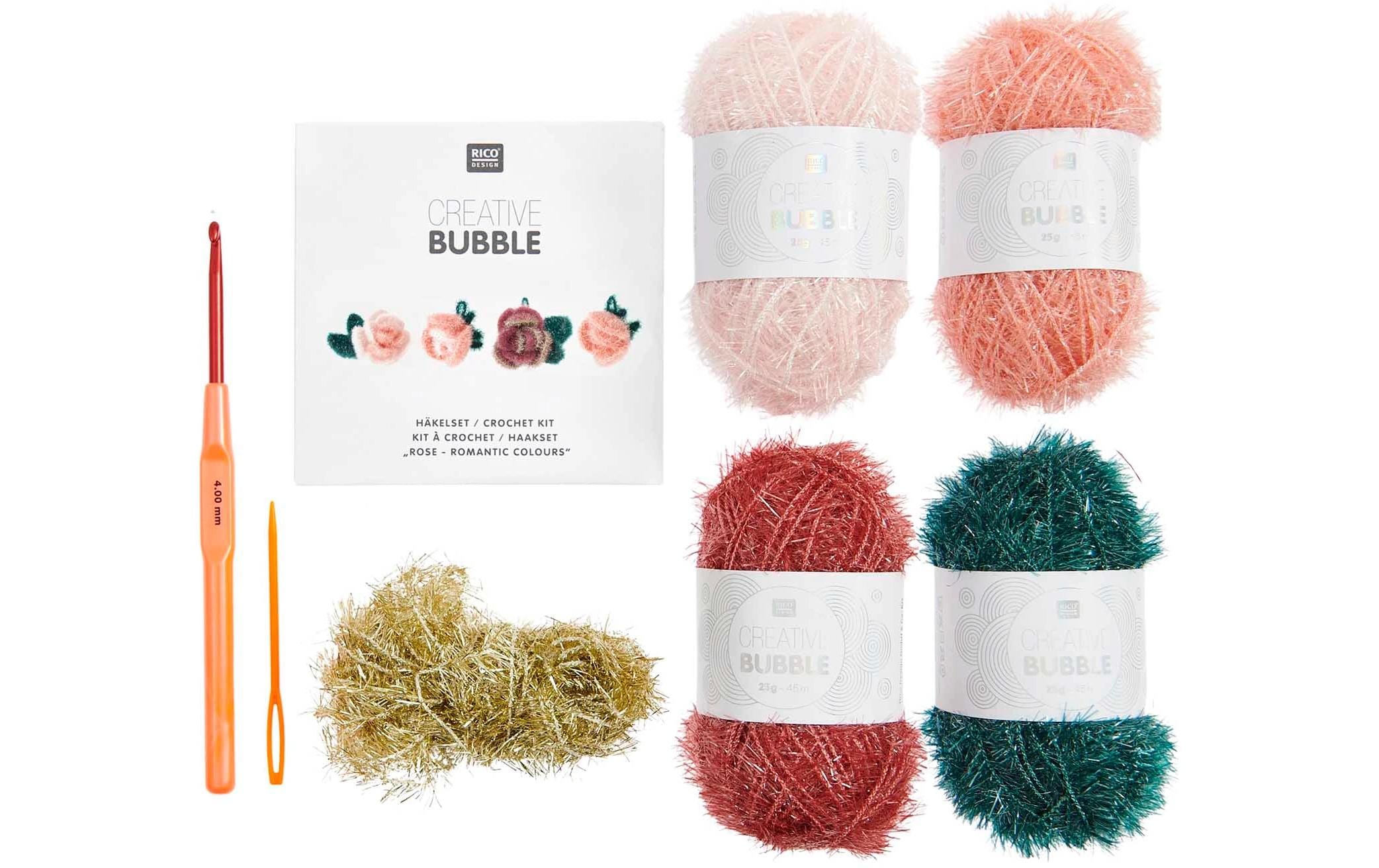 Rico Design Häkelset Bubble 6-teilig, Rose Rico Design Häkelset Bubble 6-teilig, Rose