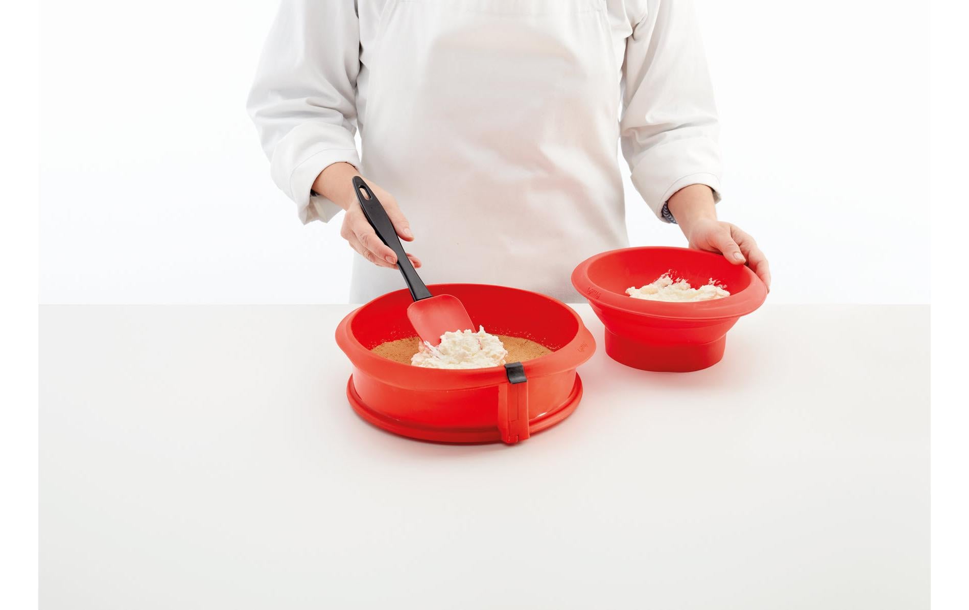 Lékué Springform mit Keramikplatte, Silikon / Keramik, 23 cm