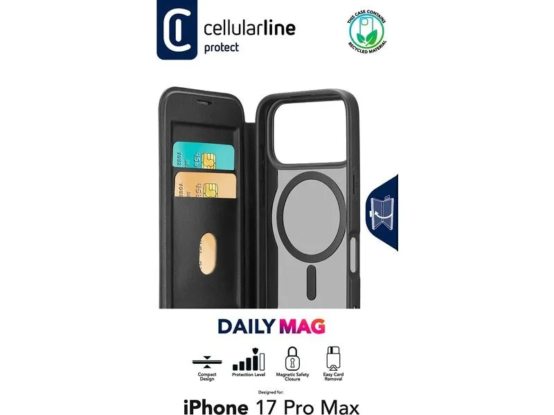 Cellular Line Book Cover Magsafe iPhone 17 Pro Max
