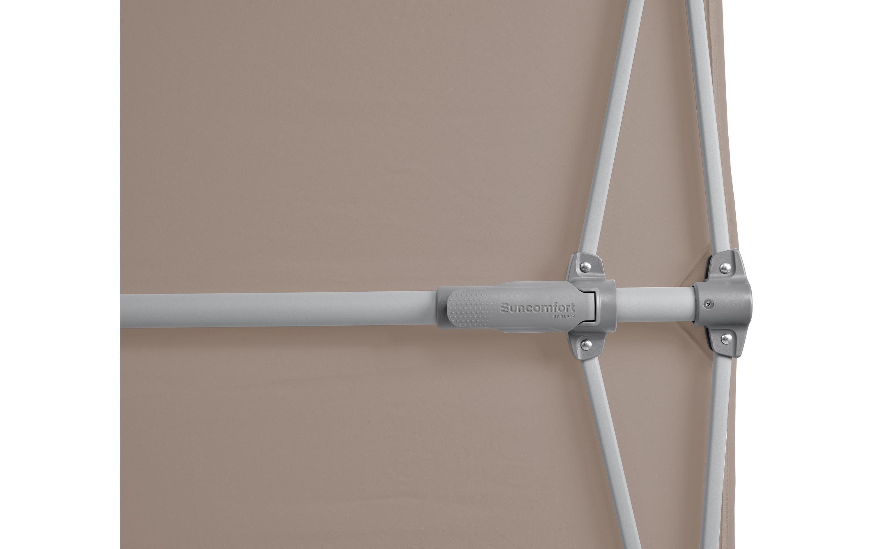 Suncomfort by Glatz Sonnenschirm Flex Roof 195 x 140 cm, Light Taupe