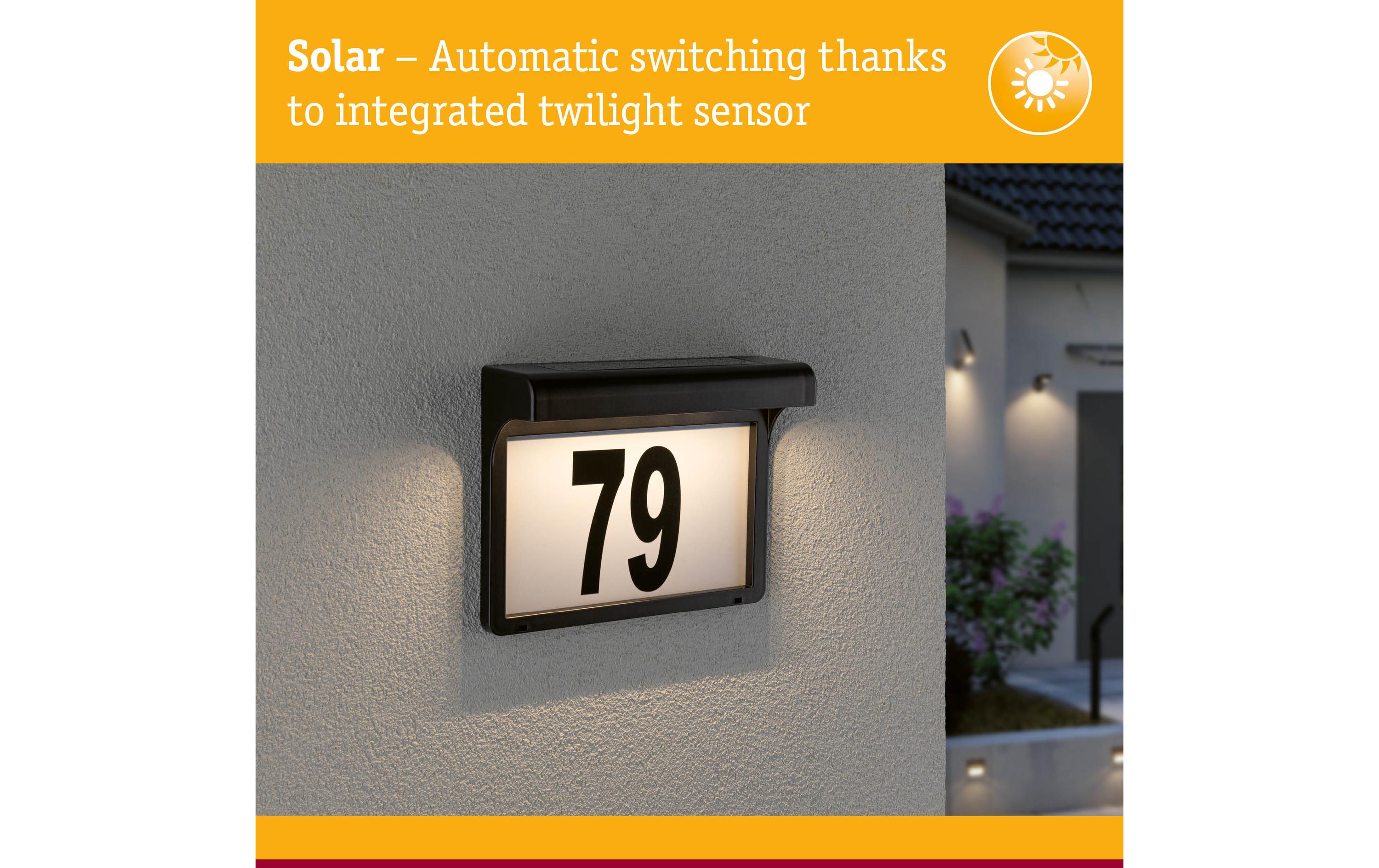 Paulmann Solar LED Hausnummernleuchte Dayton II