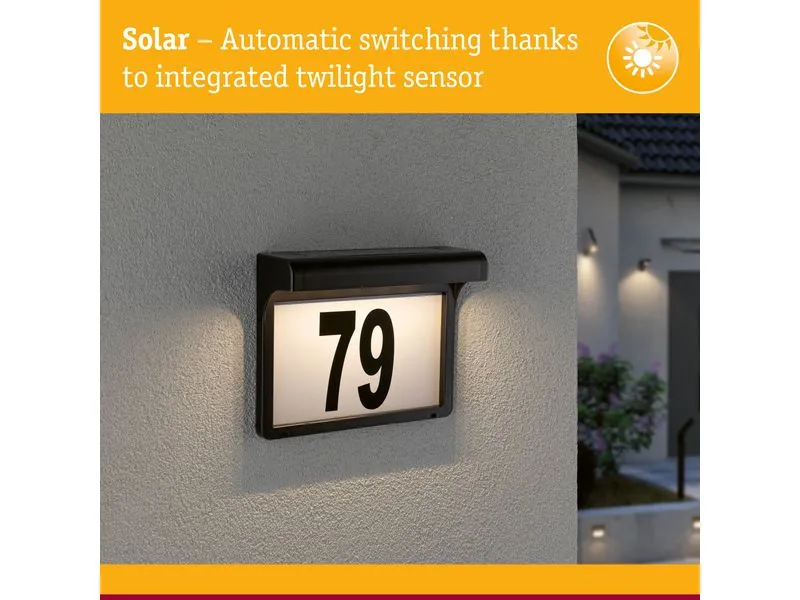 Paulmann Solar LED Hausnummernleuchte Dayton II Paulmann Solar LED Hausnummernleuchte Dayton II