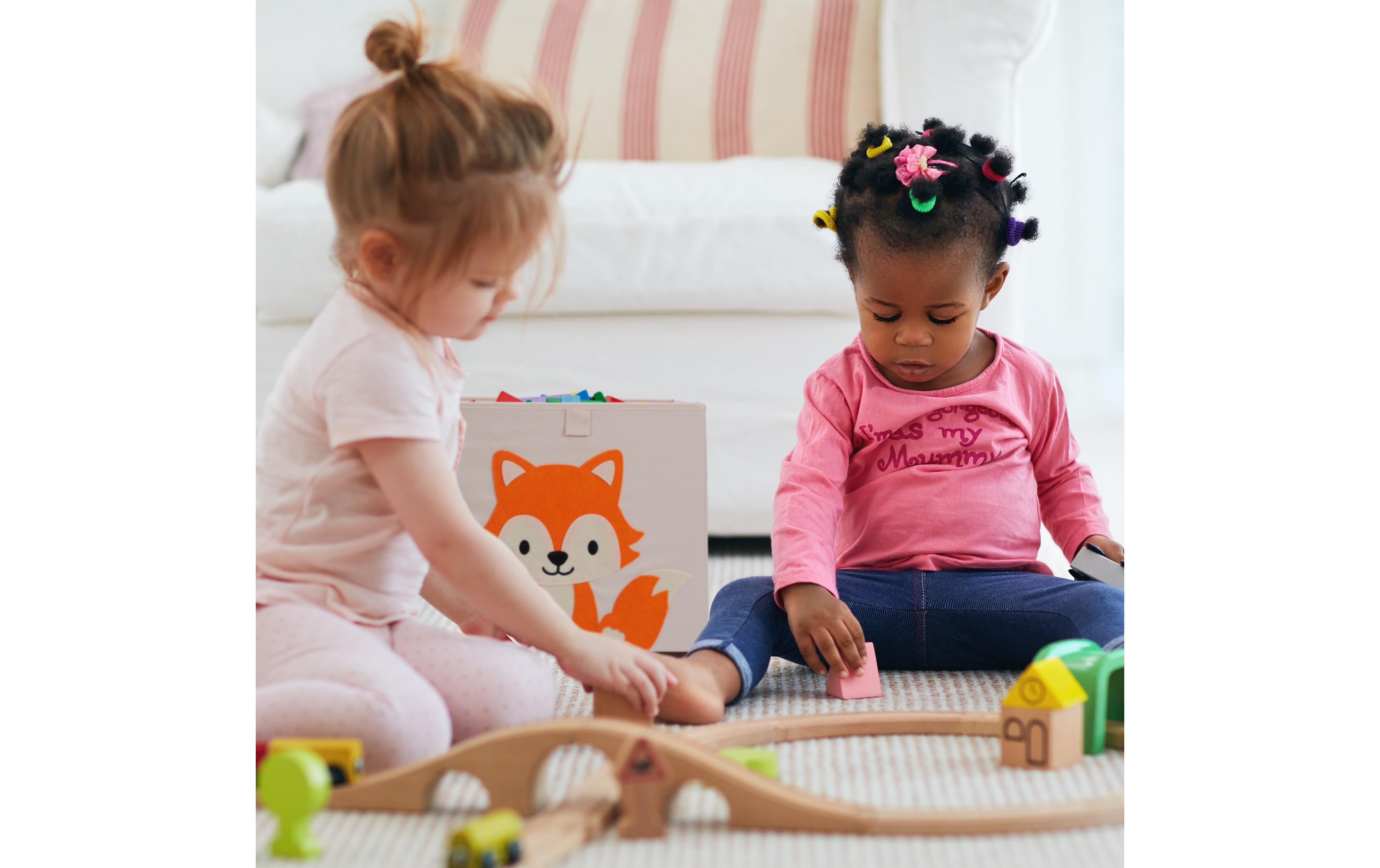 relaxdays Spielzeugbox Fuchs