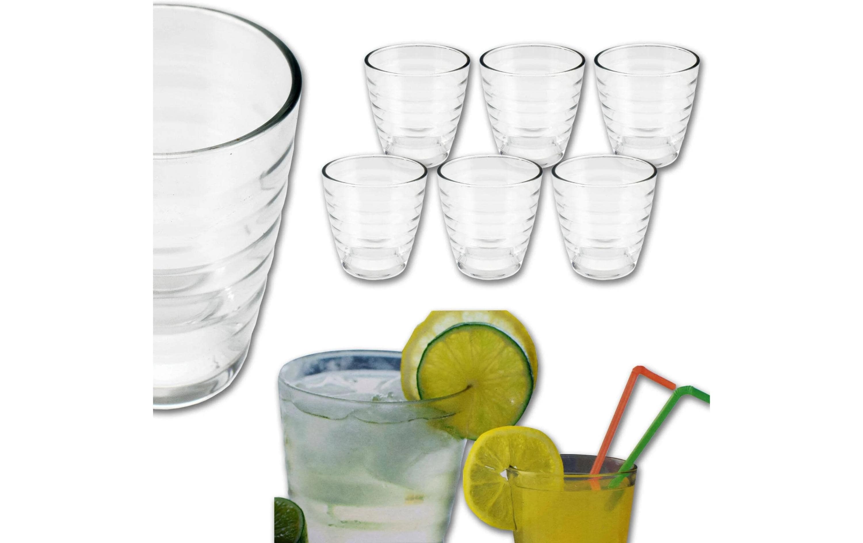 alpina Trinkgläser 225 ml, 6 Stück, Transparent