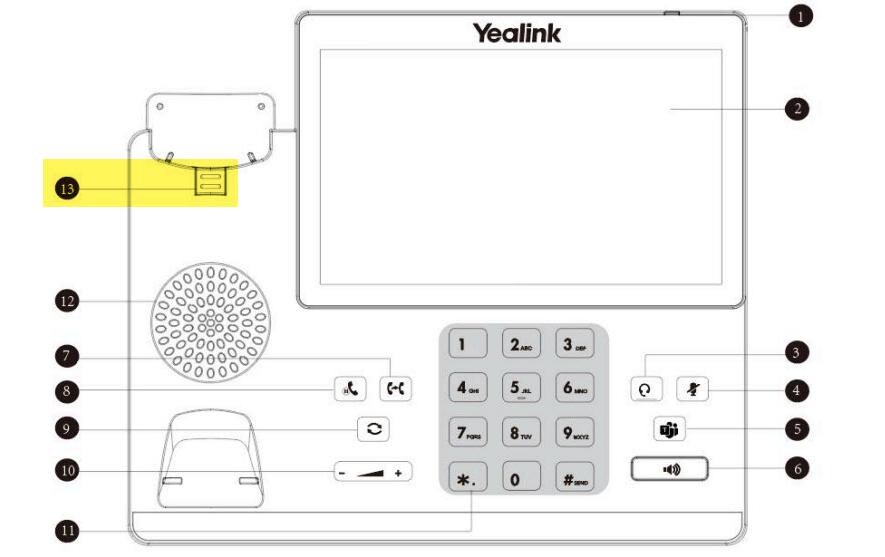 Yealink Hörerhalterung WMC-T5x zu allen T5x und MP5x Telefone