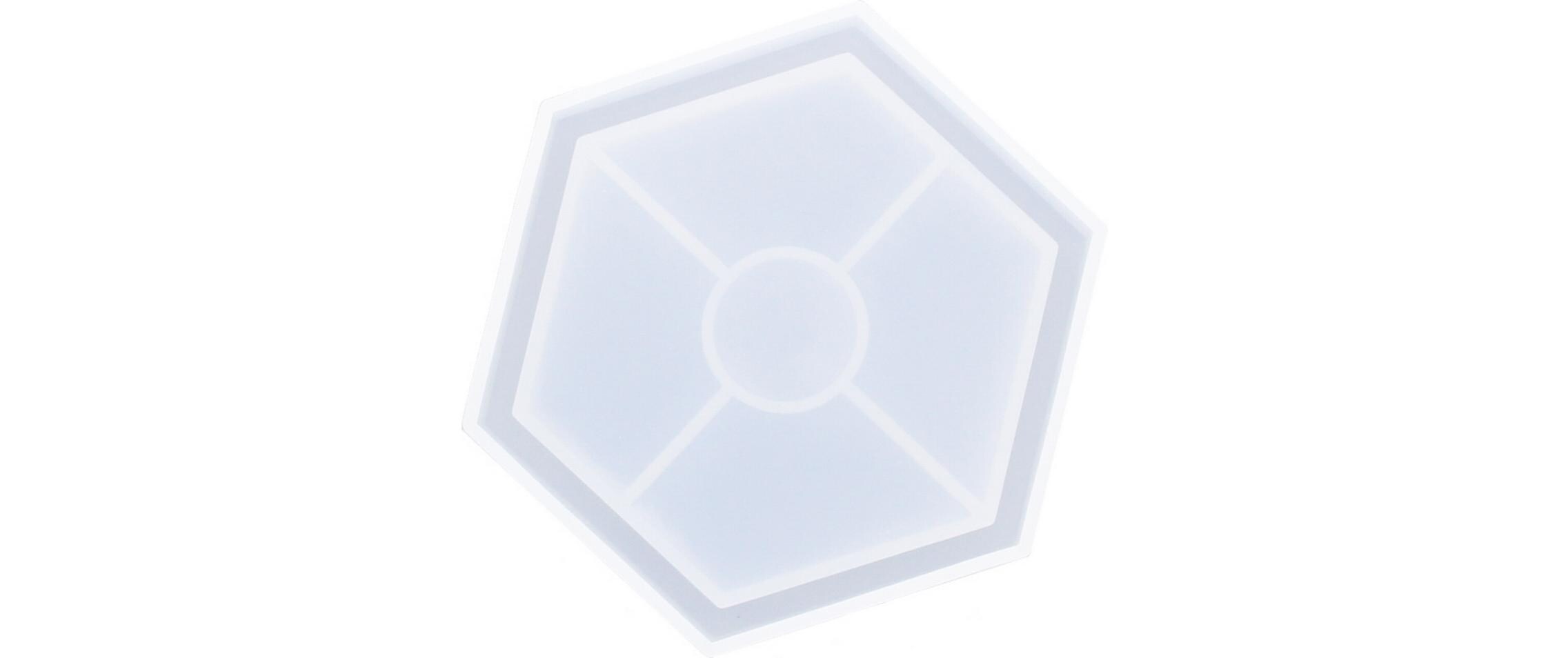 Jesmonite Giessform Untersetzer Hexagon, 11.5 cm x 10 cm Jesmonite Giessform Untersetzer Hexagon, 11.5 cm x 10 cm