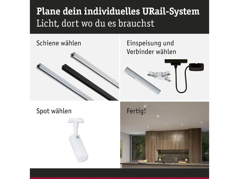 Paulmann URail Schienenspot Tubo Einzelspot Weiss Paulmann URail Schienenspot Tubo Einzelspot Weiss