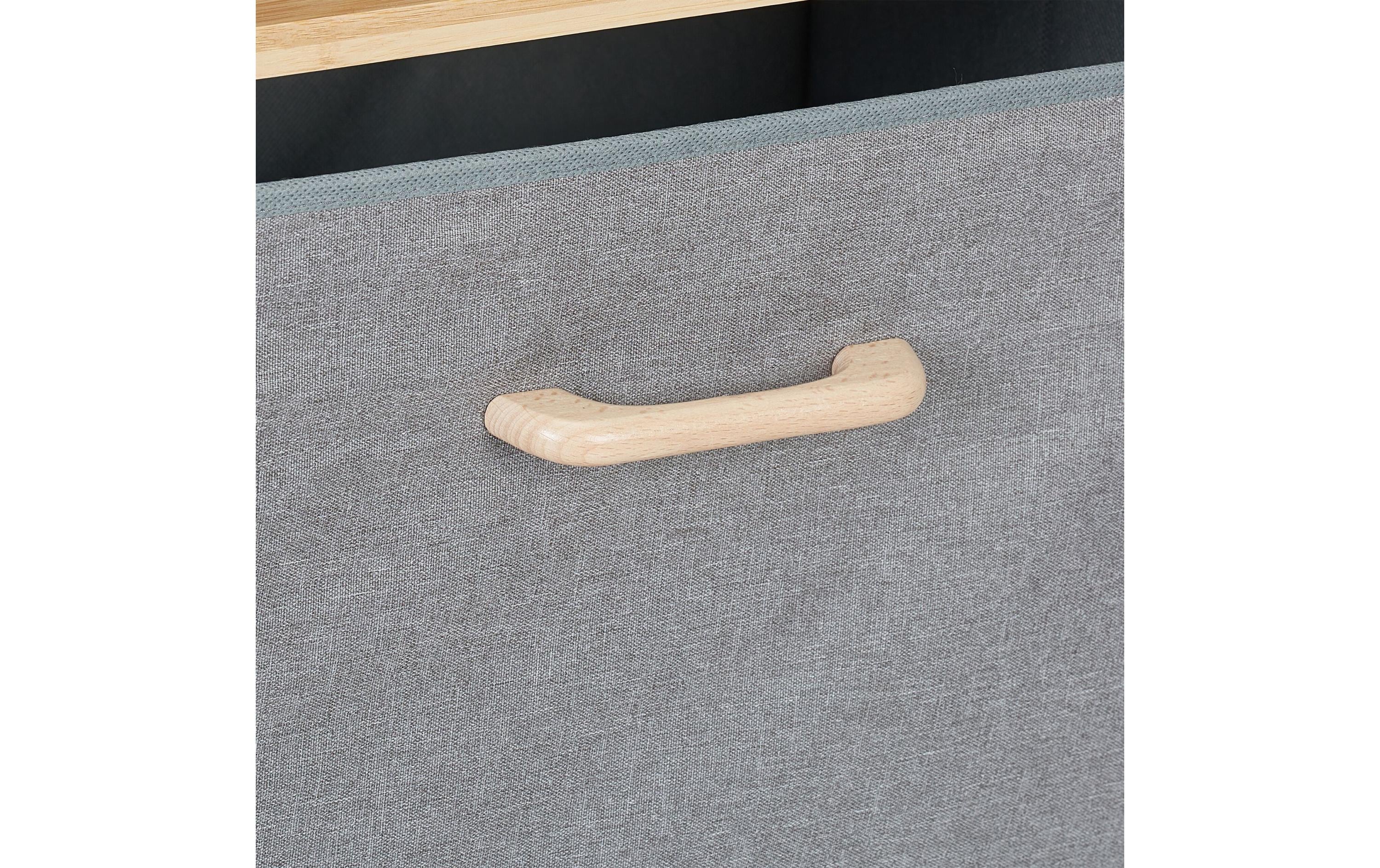 relaxdays Badezimmerregal mit Waschkorb Grau/Nature