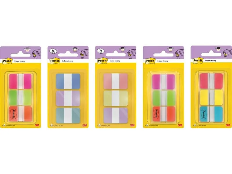 Post-it Page Marker Index Strong Standard Blau/Grün/Violett, 3 Stück Post-it Page Marker Index Strong Standard Blau/Grün/Violett, 3 Stück