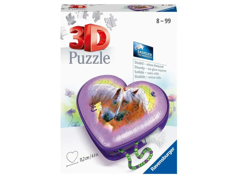 Ravensburger 3D Puzzle Herzschatulle Pferde Ravensburger 3D Puzzle Herzschatulle Pferde