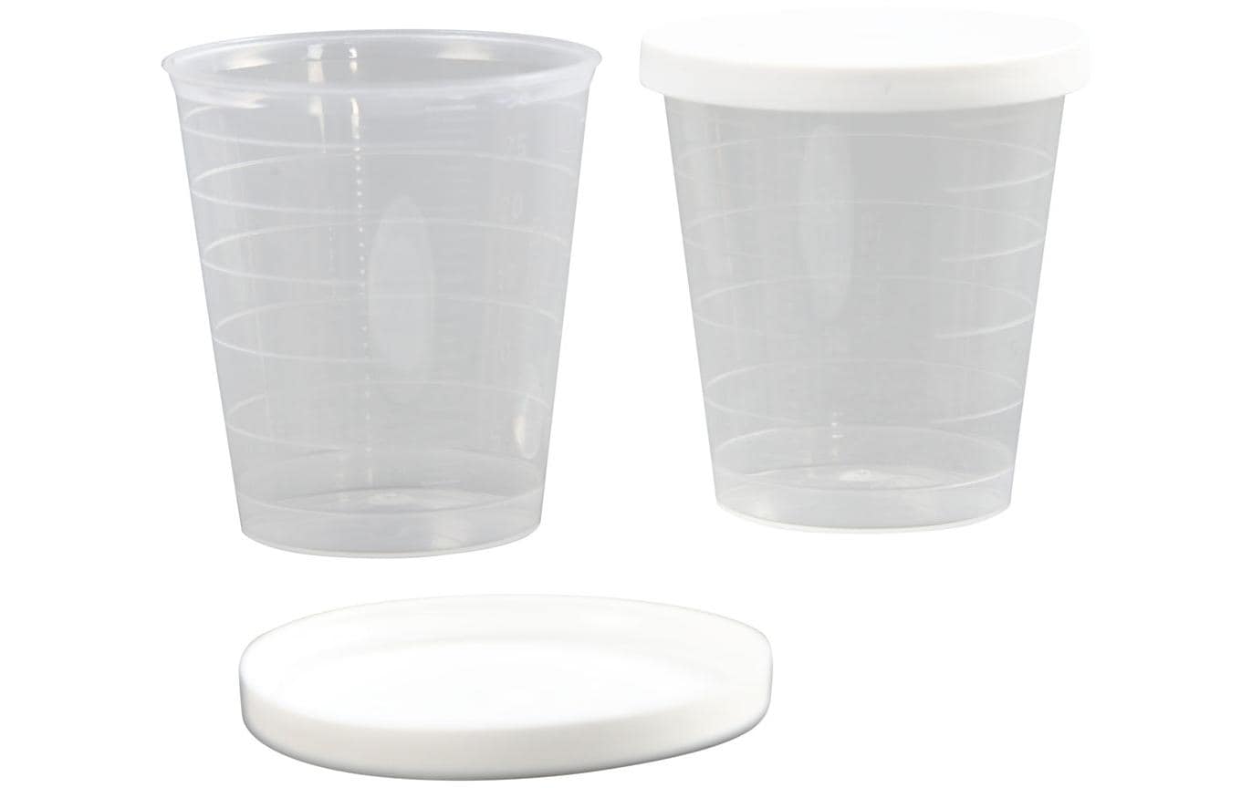 Creativ Company Kunststoffform Becher mit Deckel 30 ml, 75 Stück