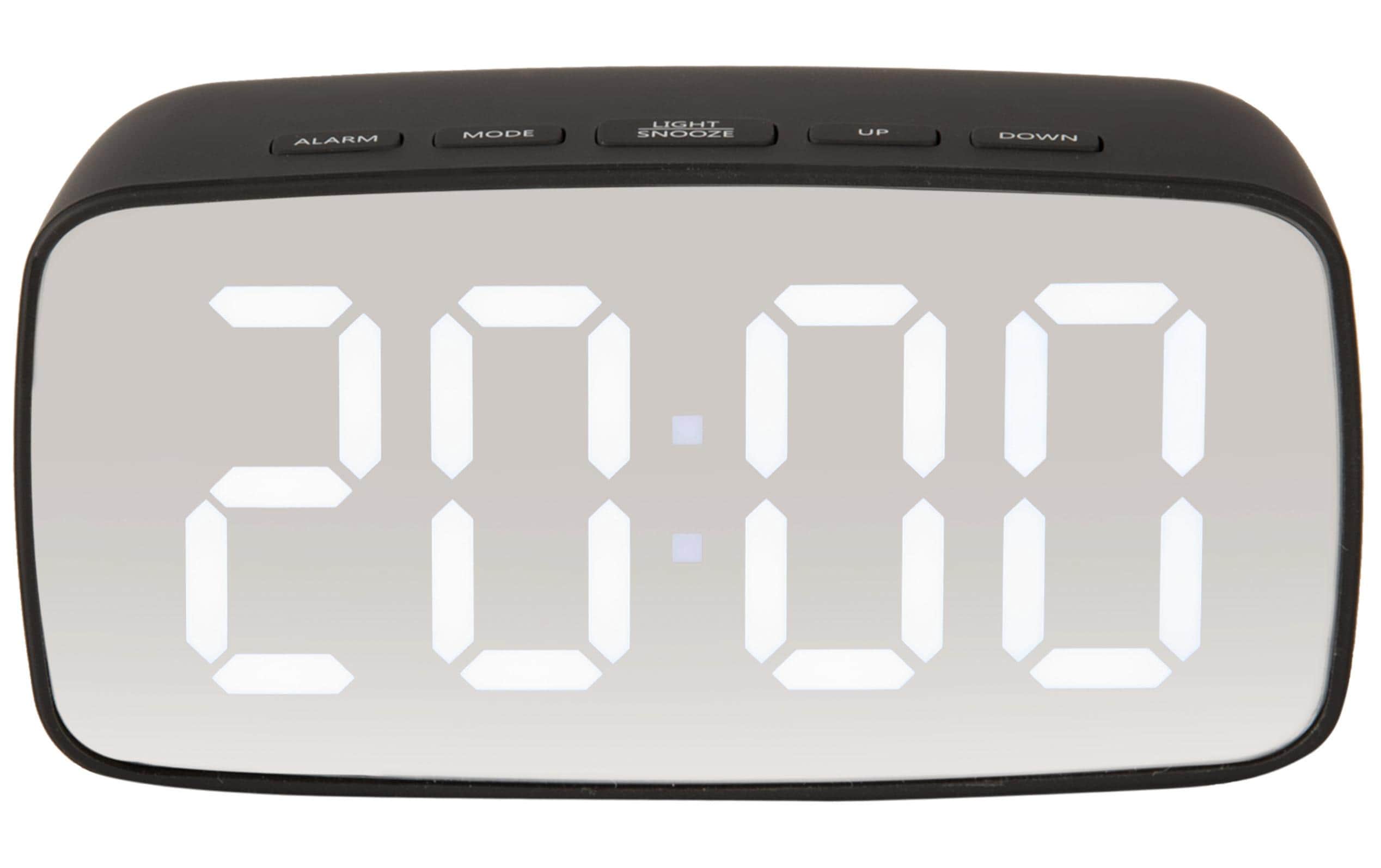 KARLSSON Digitalwecker Mirror oval Schwarz