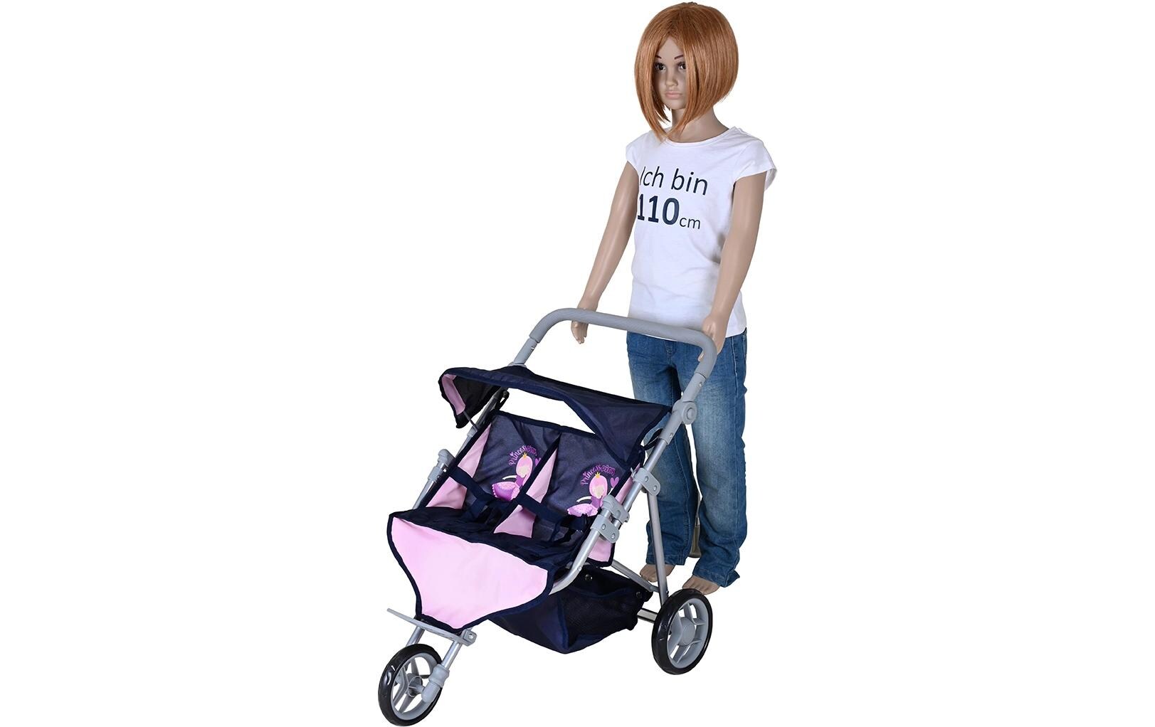 Knorrtoys Zwillingspuppenwagen Princess Blue Knorrtoys Zwillingspuppenwagen Princess Blue
