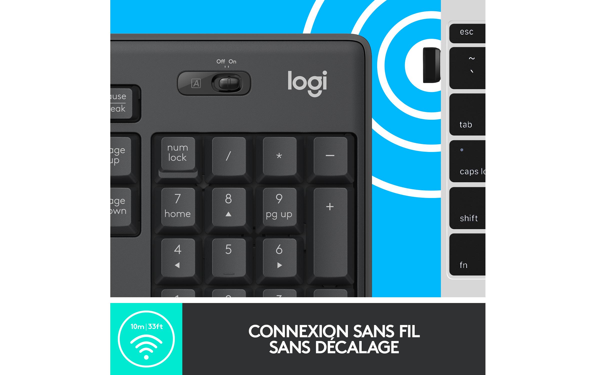 Logitech Tastatur-Maus-Set MK295 Graphite CH-Layout