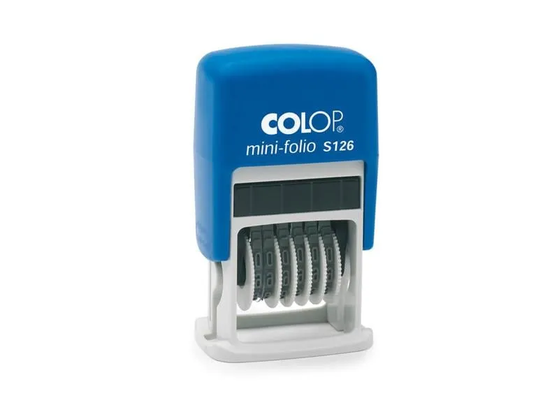 Colop Stempel Mini-Folio S126 Zahlen, Blau Colop Stempel Mini-Folio S126 Zahlen, Blau