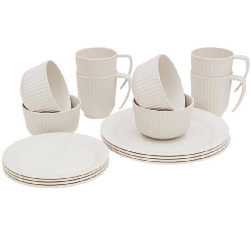 Outwell Outdoor-Geschirrset Delish 4er-Set Sandstone