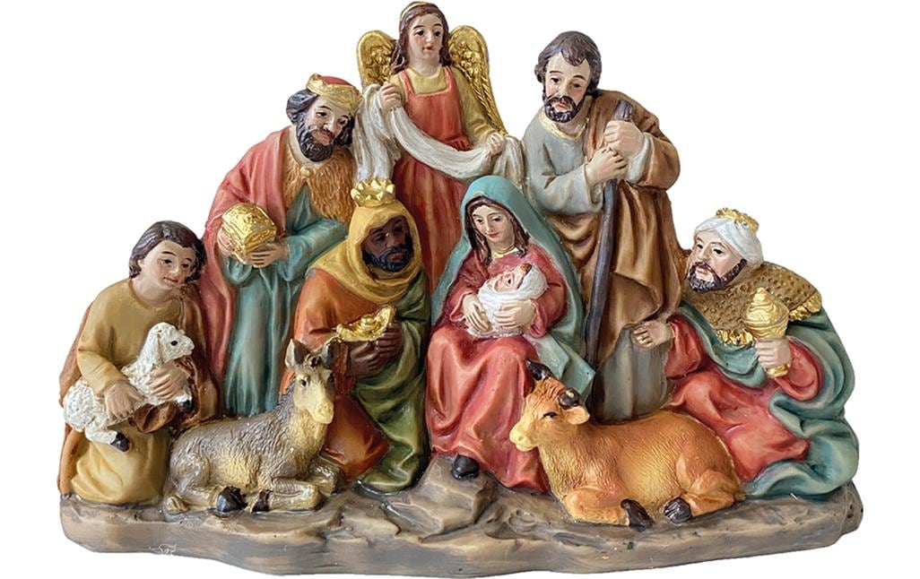 Botanic-Haus Krippenfiguren Krippenblock 8 cm,aus Polyresin