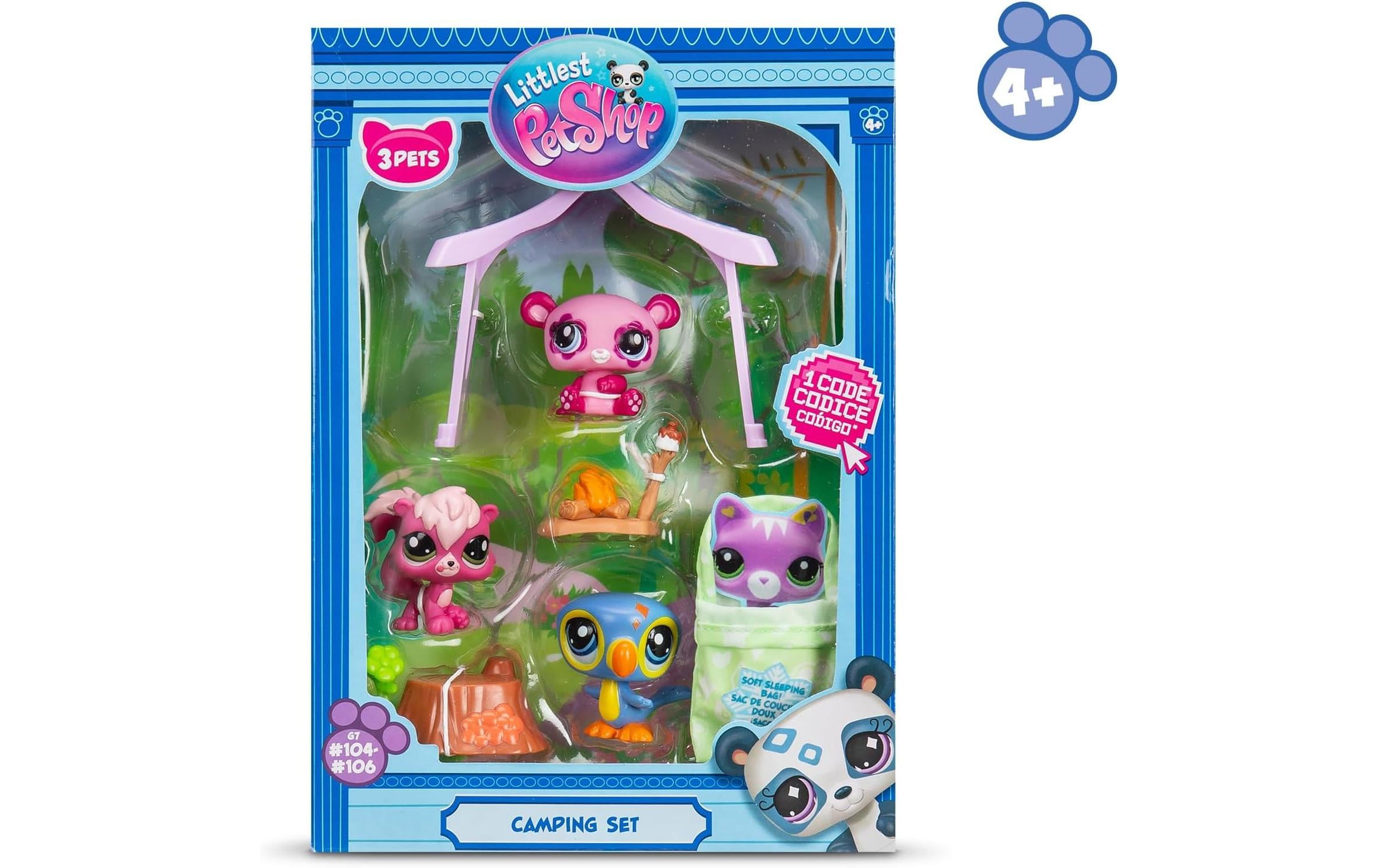 BANDAI Littlest Pet Shop Set 3 Pets Camping