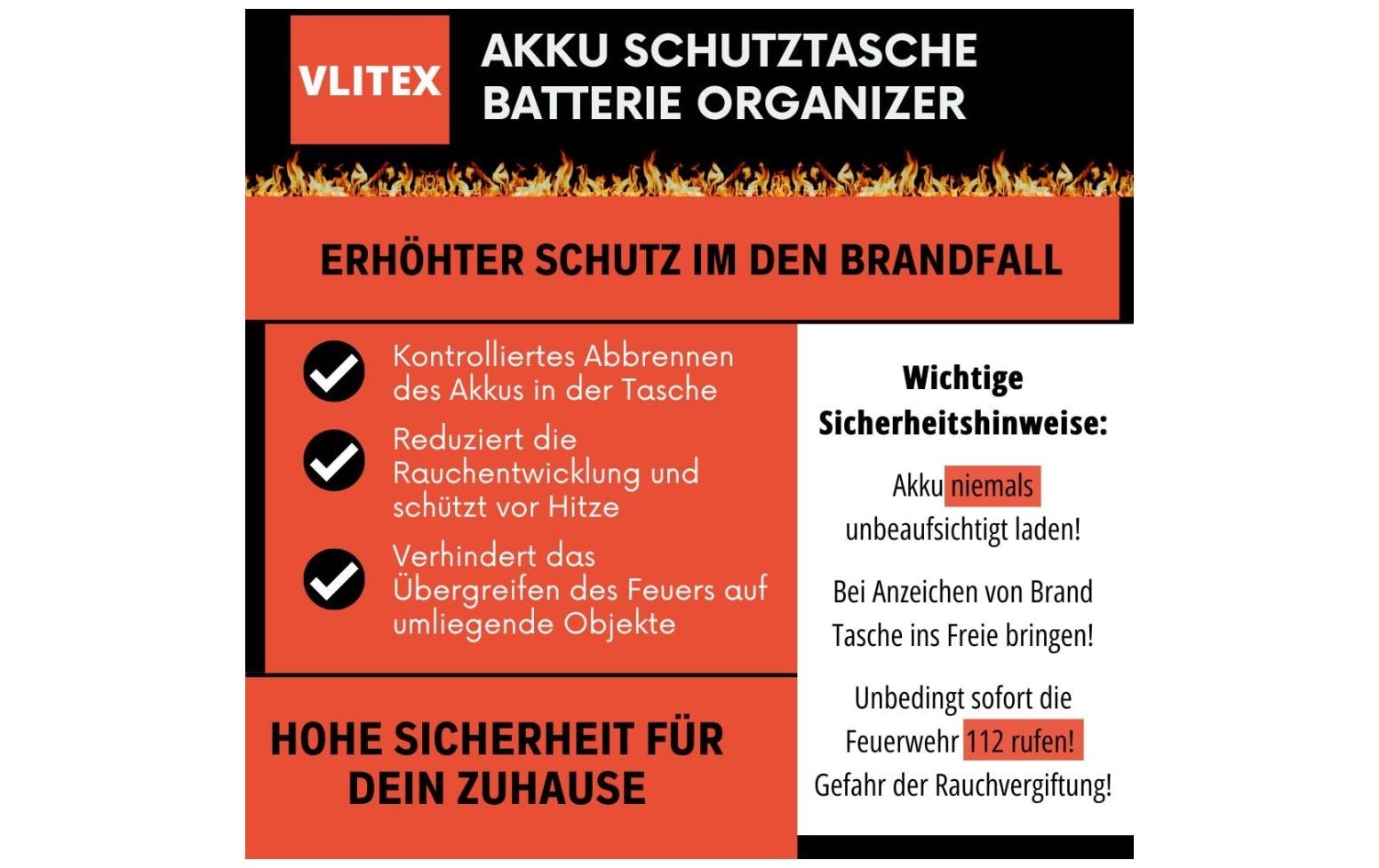 VLITEX Akku Sicherheitsbox L