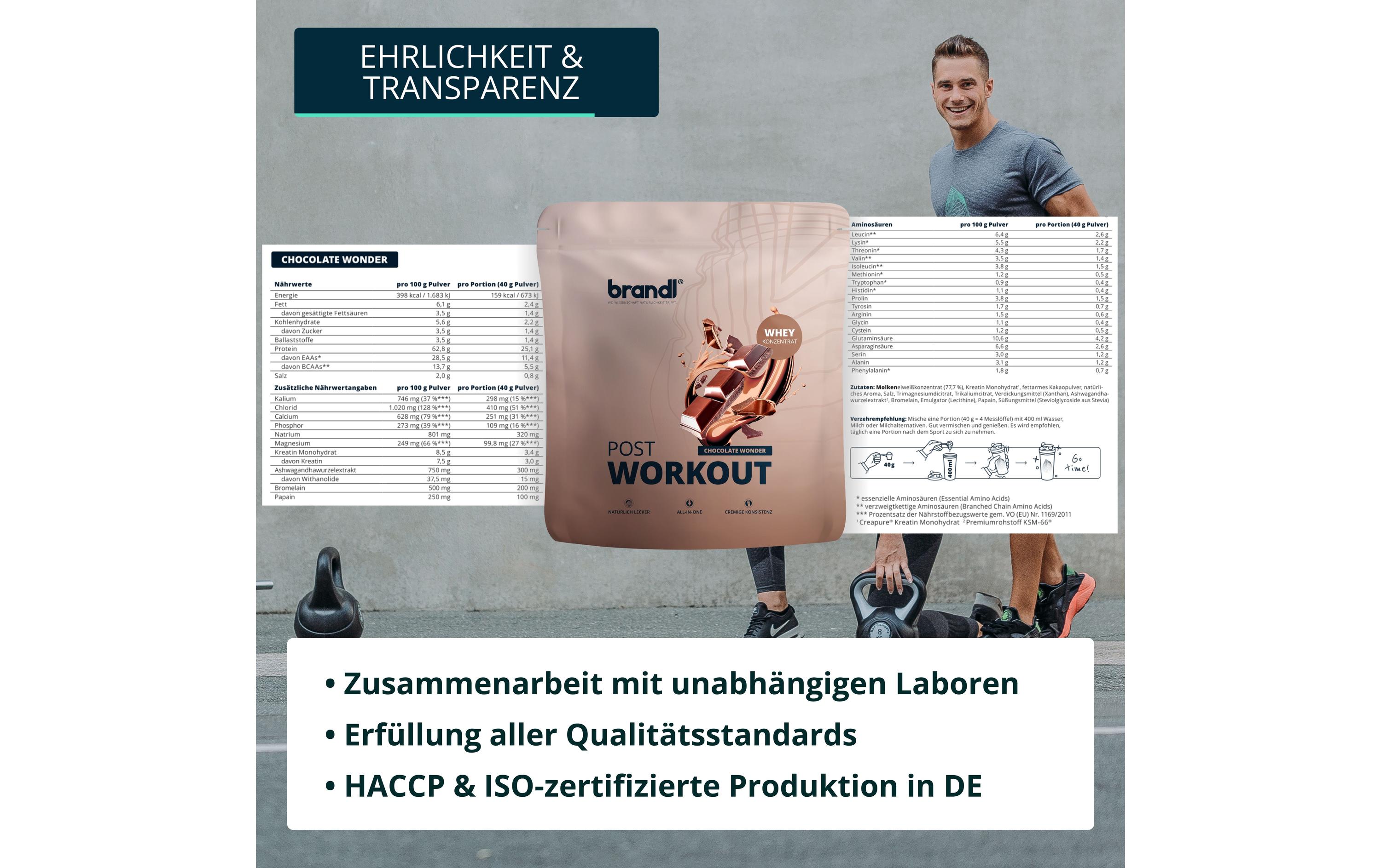 Brandl-Nutrition Pulver Pure Protein Schokolade 1000 g