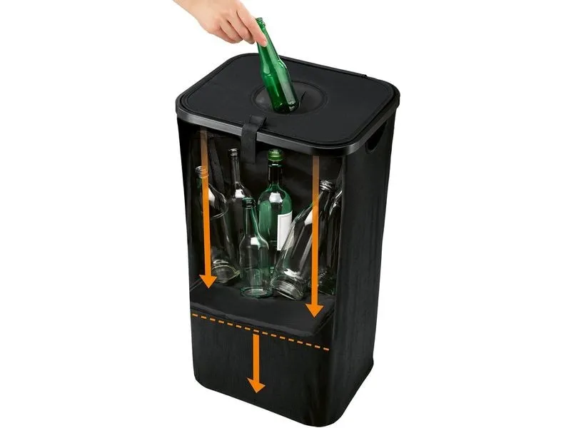 EASYmaxx Pfandflaschen-Sammelbehälter 100 l, Schwarz