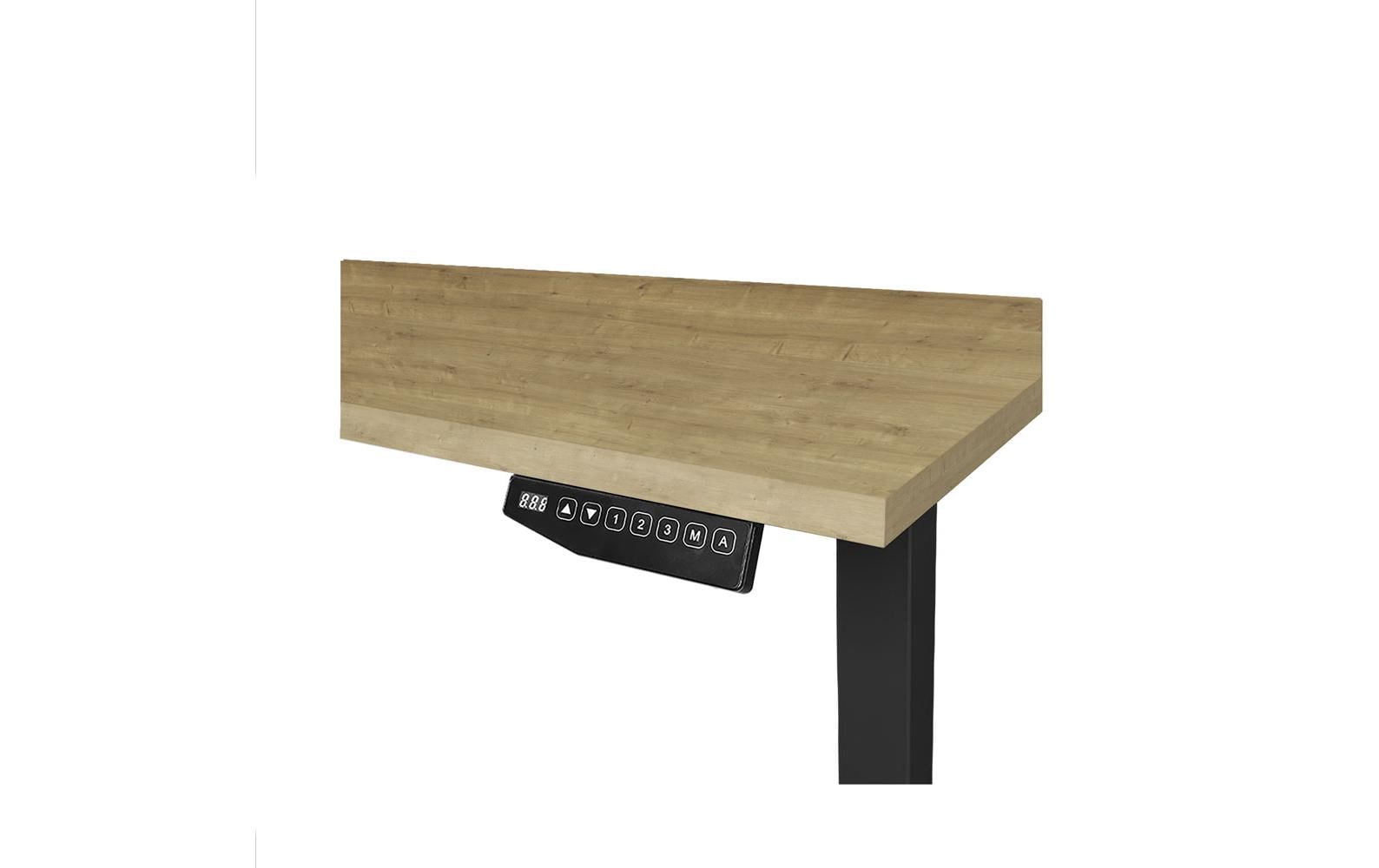 Contini höhenverstellbarer Bürotisch 1.4 x 0.8 m Eiche/Schwarz