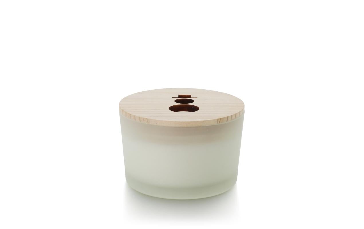 balthasar Kerzenglas Madera Weiss, Snowy Friend