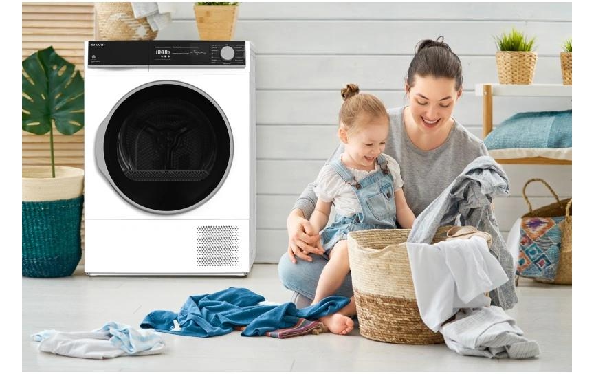 Sharp Wäschetrockner KD-NHH8S8GW3-DE Rechts Sharp Wäschetrockner KD-NHH8S8GW3-DE Rechts