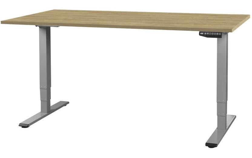 Contini höhenverstellbarer Bürotisch 1.4 x 0.8 m, Eiche/Dunkelgrau Contini höhenverstellbarer Bürotisch 1.4 x 0.8 m, Eiche/Dunkelgrau