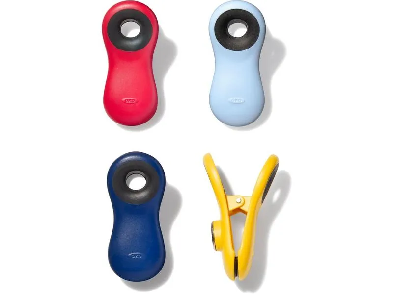 Oxo Good Grips Verschlussklammer 4 Stück, Mehrfarbig