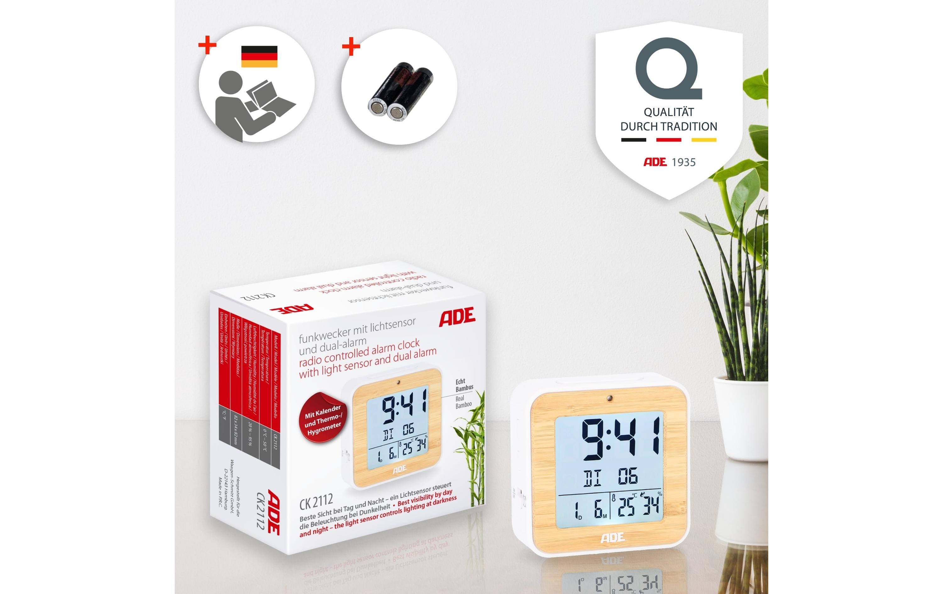 ADE Funkwecker Weiss/Nature