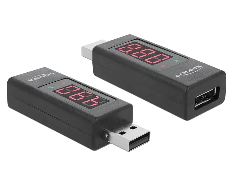 Delock Strommessadapter Volt Ampere USB-A Stecker - USB-A Buchse