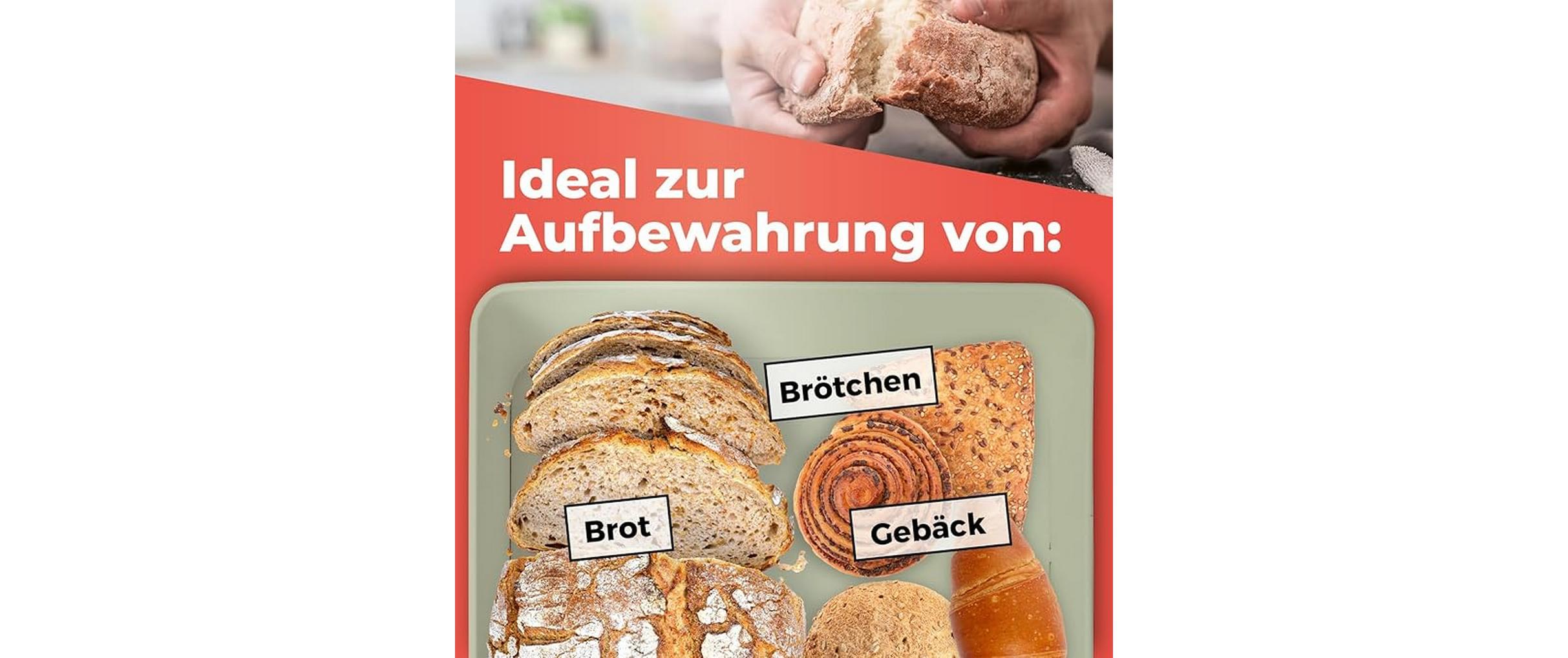 Lumaland Brotkasten 30 x 23 x 14 cm Metall, Holzdeckel, China Bambus