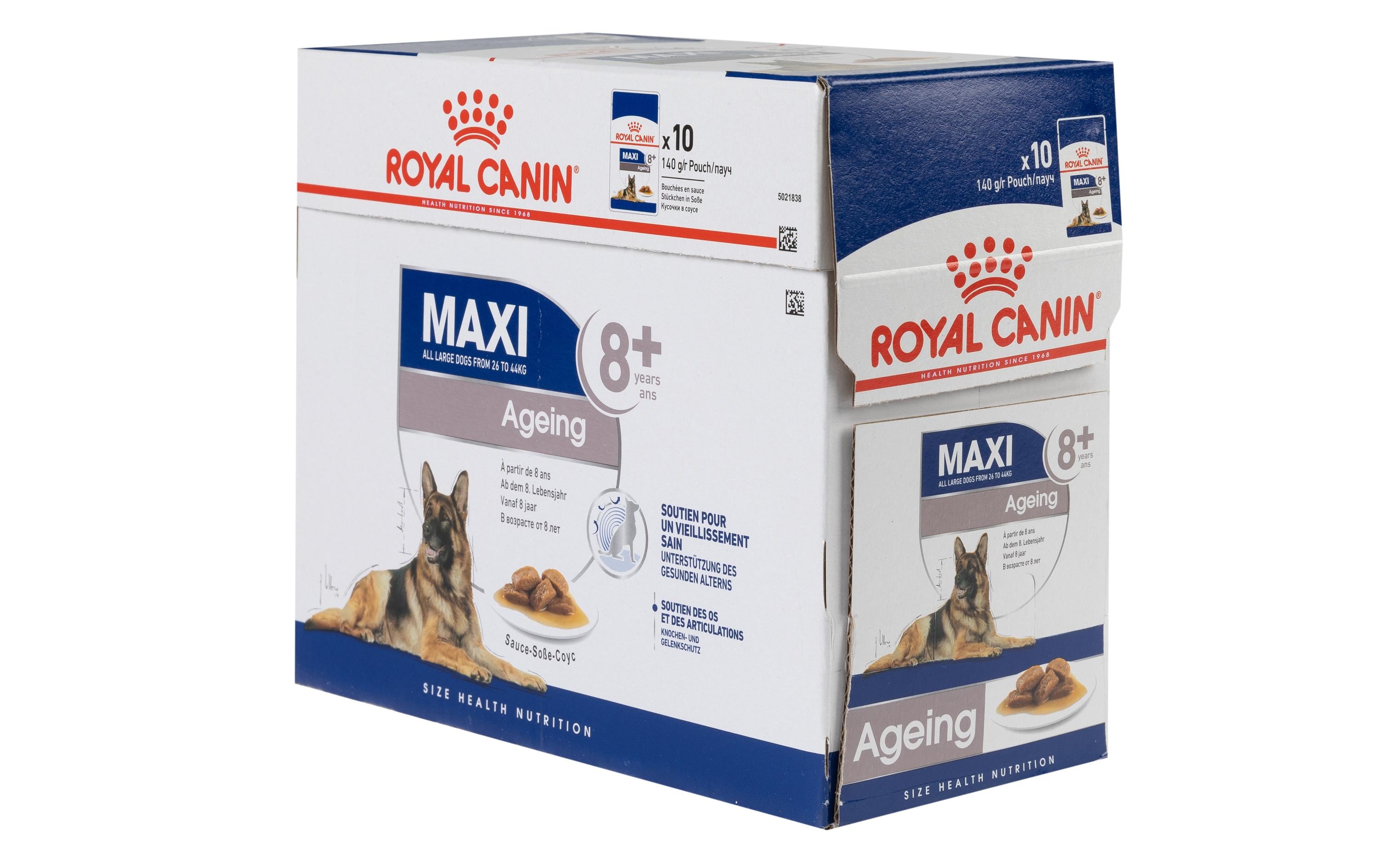 Royal Canin Nassfutter Health Nutrition Maxi Ageing 8+ Sauce, 10 x 140g