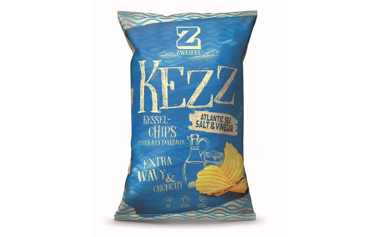 Zweifel Chips KEZZ Atlantic Sea Salt & Vinegar 110 g Zweifel Chips KEZZ Atlantic Sea Salt & Vinegar 110 g