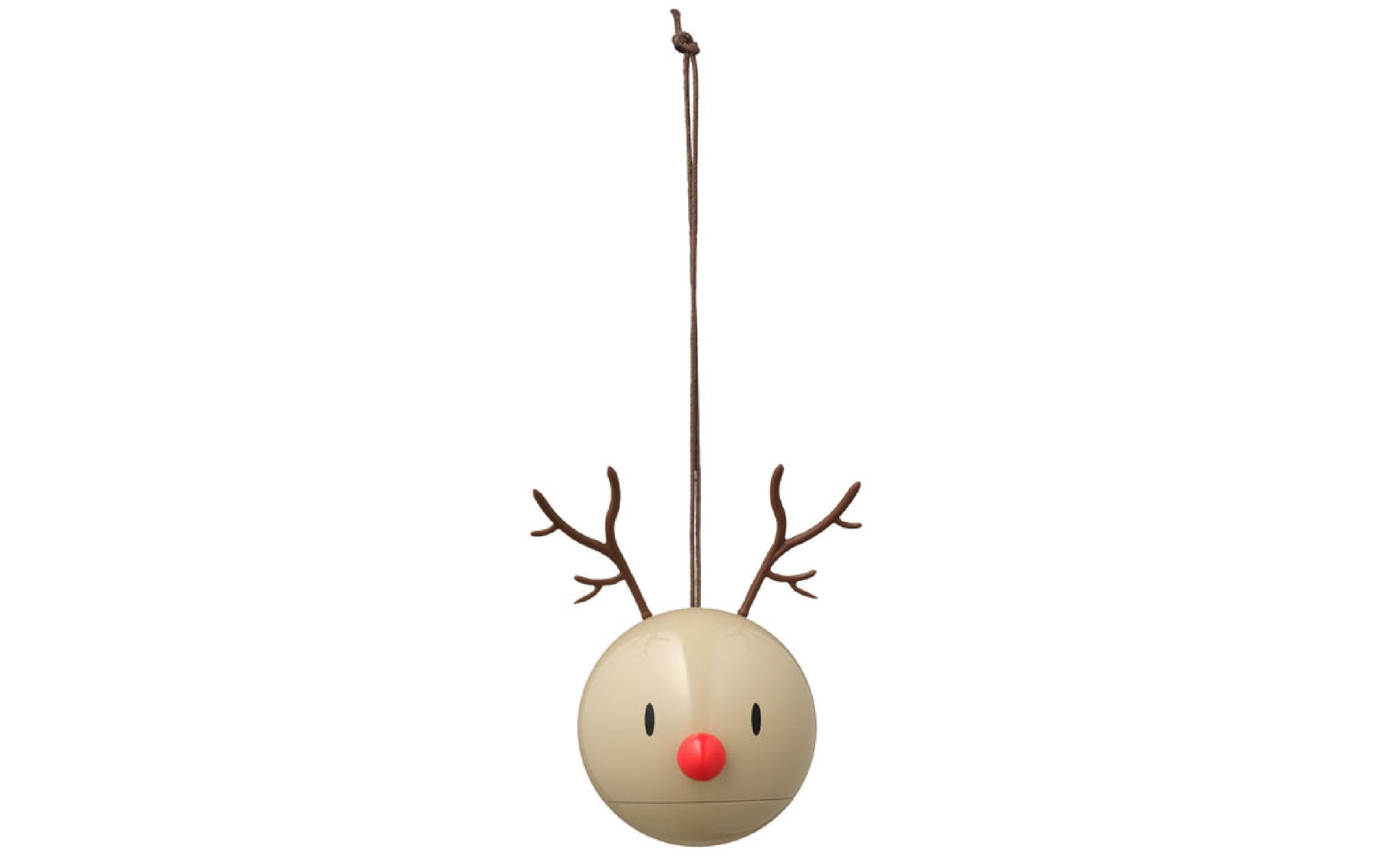 Hoptimist Weihnachtskugel Rentier 2 Stück, Beige